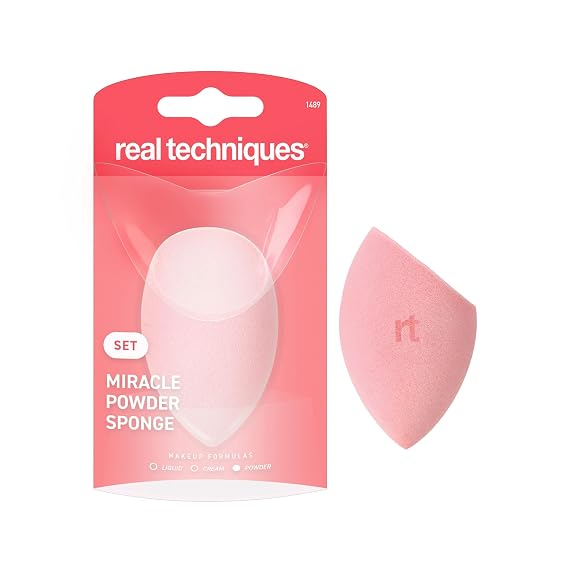 Real Techniques Miracle Powder Sponge, Makeup Blending Sponge