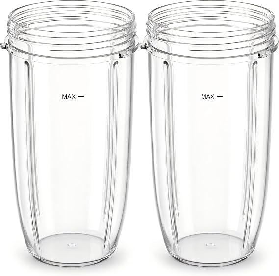 Replacement Parts 32oz Blender Cups (2 Packs) Replacement Blender Cups Compatible with NutriBullet 600w and 900w Blender