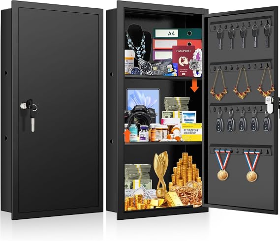 25.6" Tall Wall Safe Between 16" Studs | 33% Larger Capacity | In Wall Safe