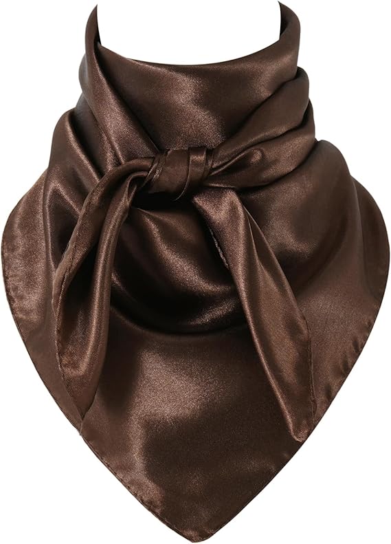 GERINLY Solid Color Wild Rag, Pure Cowboy Bandanas 35 Inch, Bolo Scarf for Men Women