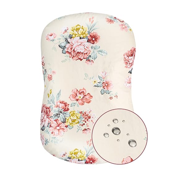 Waterproof Baby Lounger Cover | Mexxi 100% Hypoallergenic Cotton Baby Nest Cover for Newborn (Cover Only)(Waterproof Roses)