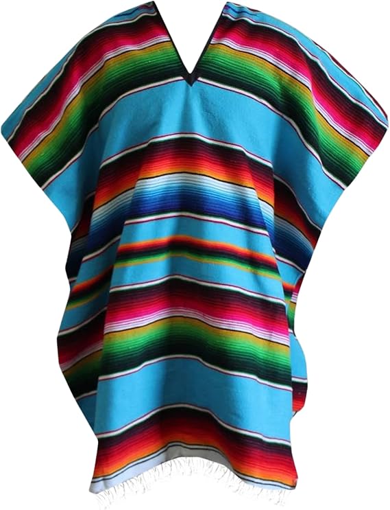 Del Mex Mexican Serape Adult Poncho
