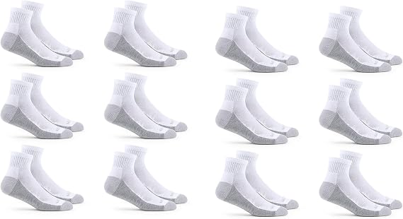 Fruit of the Loom Men's Dual Defense Ankle Socks, Odor Protection with Half Cushion, Multi-Packs