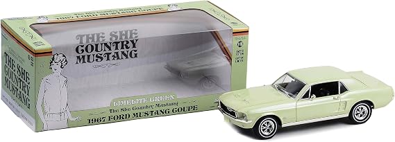 Greenlight 1:18 1967 Mustang Coupe She Country Special - Bill Goodro Ford, Denver, Colorado - Limelite Green 13663 [Shipping from Canada]