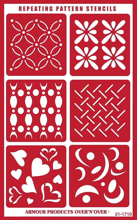 Repeating Patterns - Over 'N' Over Glass Etching Stencil