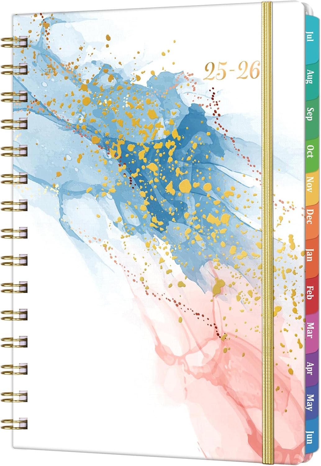 2025-2026 Planner - 2025-2026 Planner Weekly and Monthly from July 2025 - June 2026, 8.5 X 6.4, Weekly Monthly Planners 12 Month with Colorful Tabs, Elastic Closure, Back Pocket