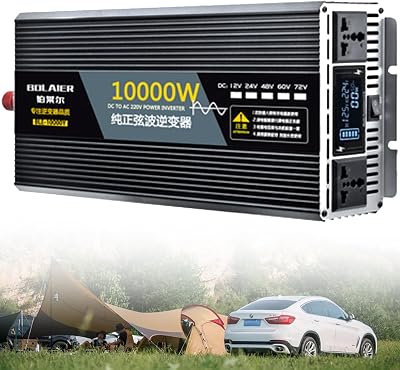 2500W 4000W 5000W 6000W 8000W 10000W 12000W Solar Power Inverter Pure Sine Wave Inverter DC 12V 24V 48V 60V 72V to 110V 120V 220V 230V 240V AC Portable Power Bank Voltage Converter Solar Inverter1000