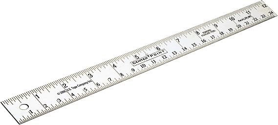 US Tape 50001 CenterPoint Ruler 1" x 12" SS ruler with CenterPoint markings and 16ths