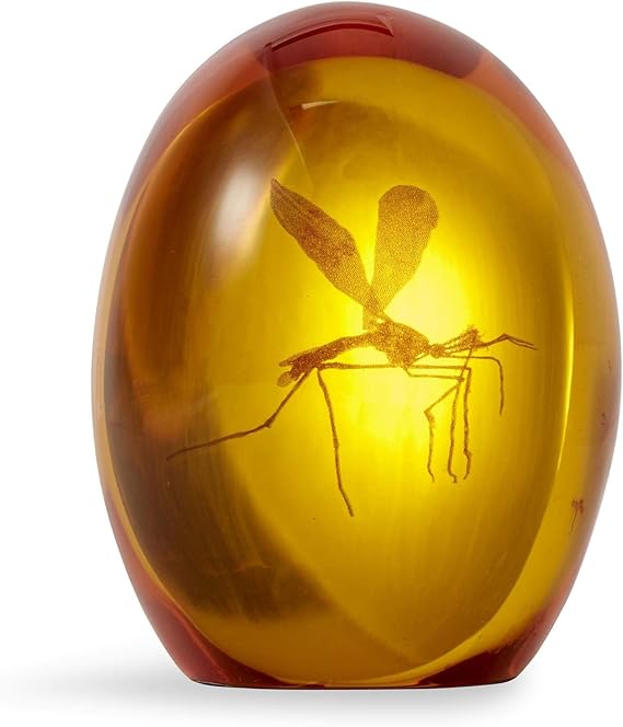Toynk Jurassic Park Mosquito in Amber Resin Prop Replica | Official Collectible Paper Weight | Measures 3 Inches Tall