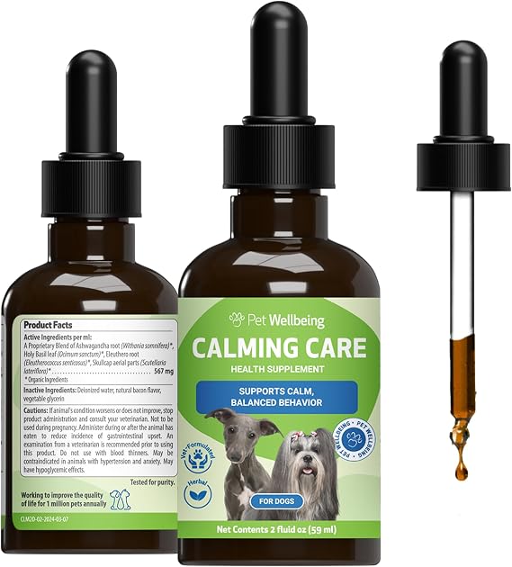 Pet Wellbeing Calming Care for Dogs - Stress Support & Relaxation, 2 oz
