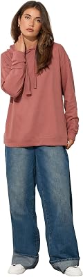 Long Tall Sally Lts Tall Chunky Drawcord Hoodie Pullover Sweatshirt Coral