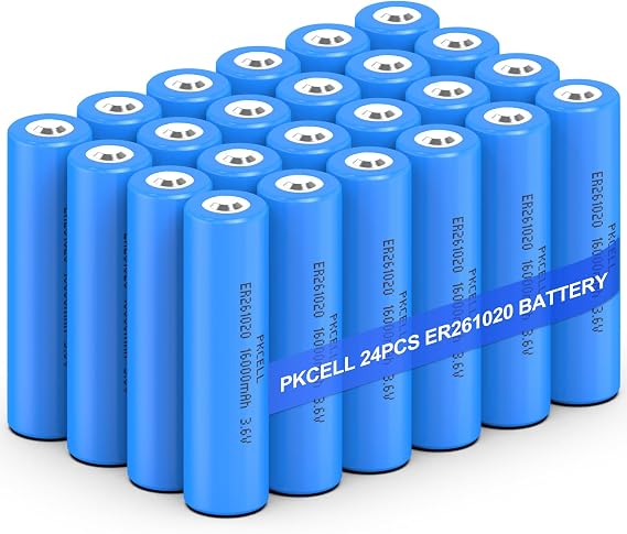 PKCELL 24 Pack ER261020 Batteries 16000mAh 3.6V ER261020 Lithium Battery