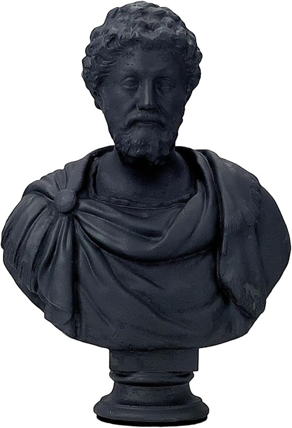 Marcus Aurelius Roman Emperor Stoic Philosopher Bust Head Portrait Sculpture Museum Copy