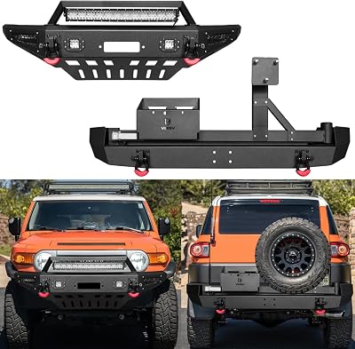 Vijay Front and Rear Bumper Fits 2007-2014 FJ Cruiser with Winch Plate and Lights