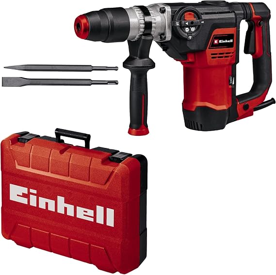 Einhell Crusher Drilling TE-RH 40 3F (1050 W, Pneumatic Impact Mechanism, 10 J Impact Power, SDS-max, Flat and Pointed Chisel Included) - 4257935