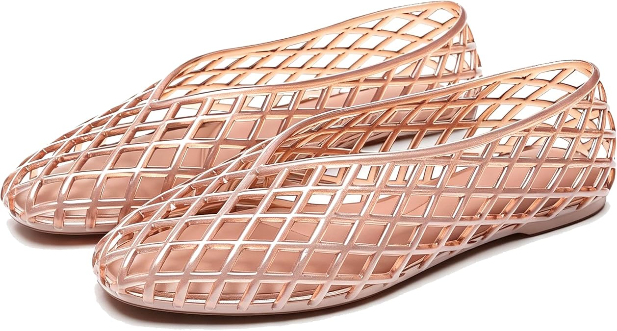 Jelly Ballet Flats for Women Mesh Jelly Sandals Summer Jellies Shoes