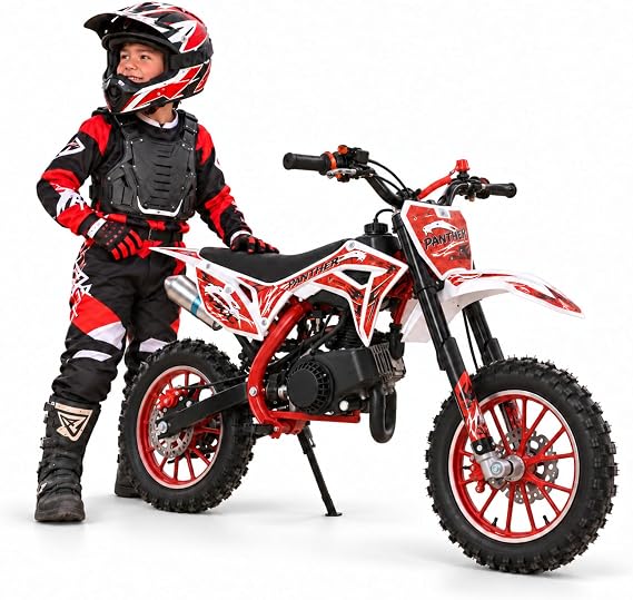 50cc 2-Stroke Kids Dirt Bike, Gas Power Motocross for Kid 8-14