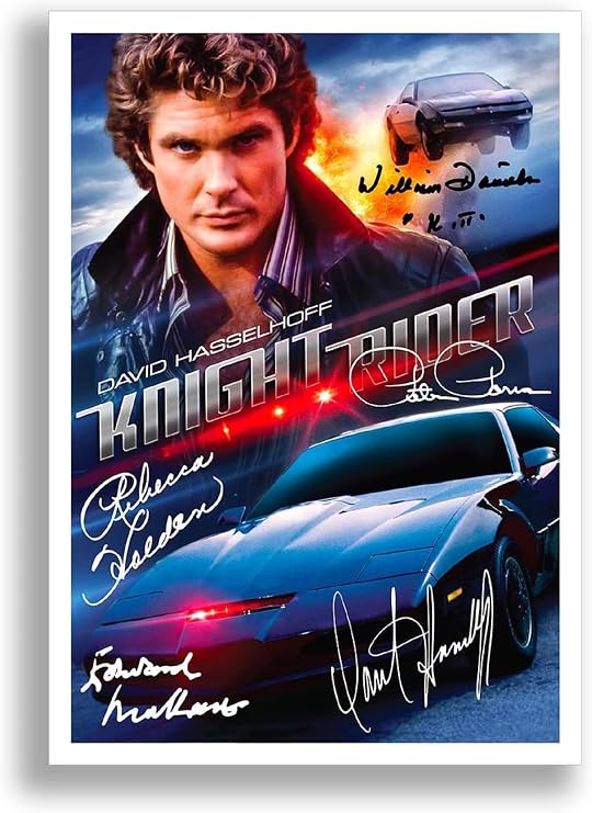 Knight Rider Cast Signed Autograph A4 Poster Photo Print TV Show Series Season Framed Memorabilia Gift David Hasselhoff (A3 Poster only)
