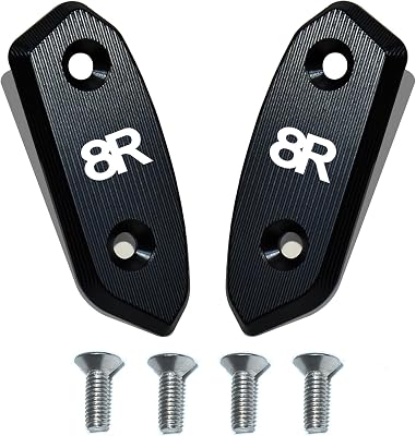 Side Mirror Block Off Plates Compatible with Suzuki GSX-8R 2024 2025, Made of CNC Aluminum Alloy Black