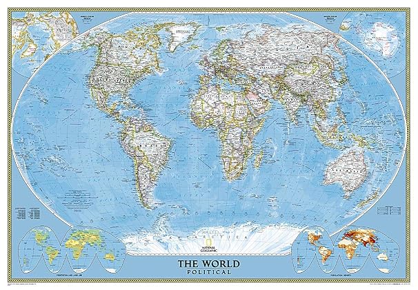 National Geographic World Wall Map - Classic (Mural: 110 x 76.5 in) (National Geographic Reference Map)