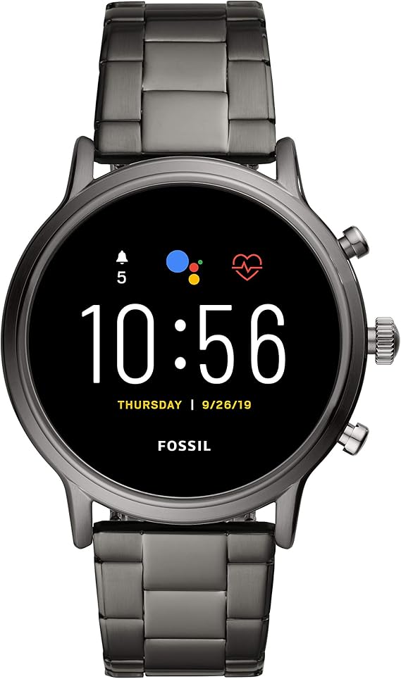Fossil Men's GEN 5 + 5E Touchscreen Smartwatch with Speaker, Heart Rate, NFC, and Smartphone Notifications, Grey, Grey Stainless Steel