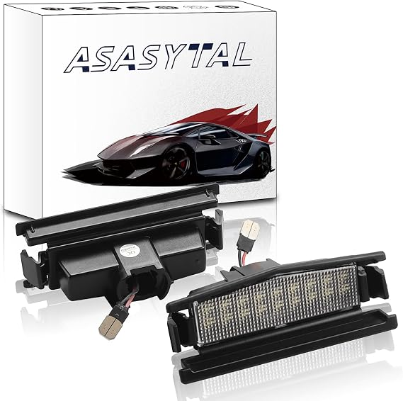 LED License Plate Lights Compatible with Mazda MX-5 Miata Roadster MK IV 2015, Ma-zda 2 D09H-51-270/A/B, Rear Number Plate Lamps Error Free, 6000K Bright White light, 2 Pcs