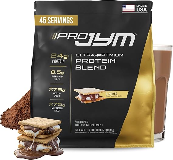 Pro JYM S'Mores Protein Powder - Whey Protein Isolates, Casein, Milk Protein, Lean Muscle Building for Men & Women, JYM Supplement Science, 45 Servings