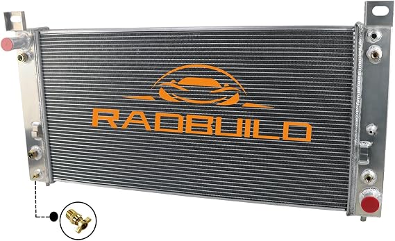 CU2370 3 Row Aluminum Radiator for 1999-2014 Chevy Silverado Suburban Avalanche Tahoe 1500 2500 3500 HD Radiador for Gmc Yukon XL/Cadillac Escalade/Hummer H2 Crossflow Radiators 06 07 08 09