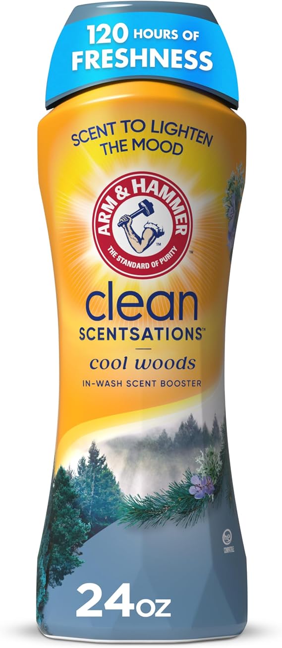 ARM & HAMMER Clean Scentsations Laundry Scent Booster, Cool Woods, 24 Oz