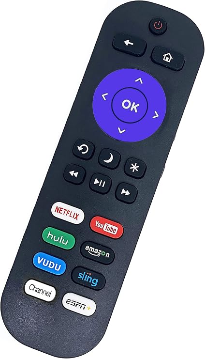Remote Compatible with All TCL Roku TV Remote, Universal Remote Compatible with TCL Roku Smart 4K HD LED TV - with 8 Shortcut Buttons