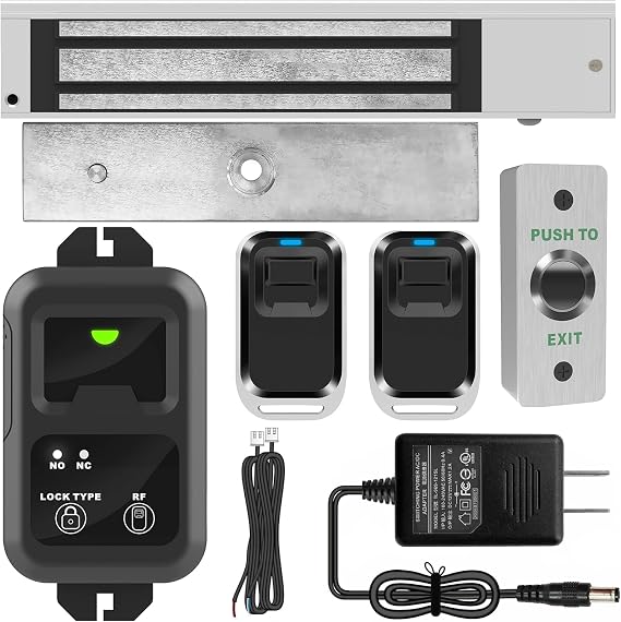 UHPPOTE Wireless Remote Control with 600Lbs Electromagnetic Lock System | Door Entry for Shop, Retail Store, Home Bedroom, Secret Room