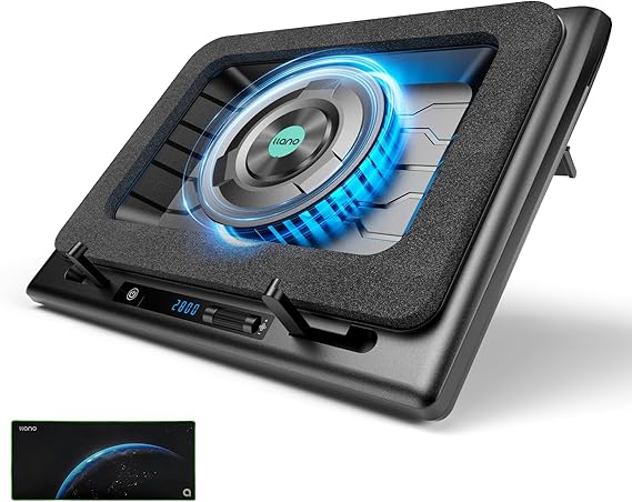 llano Gaming Laptop Cooling Pad Cooler Stand with 5.5inch External