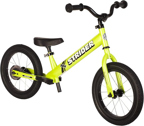 Strider - 14x Sport Balance Bike, Ages 3 to 7 Years, Green - Pedal Conversion Kit Sold Separately...
