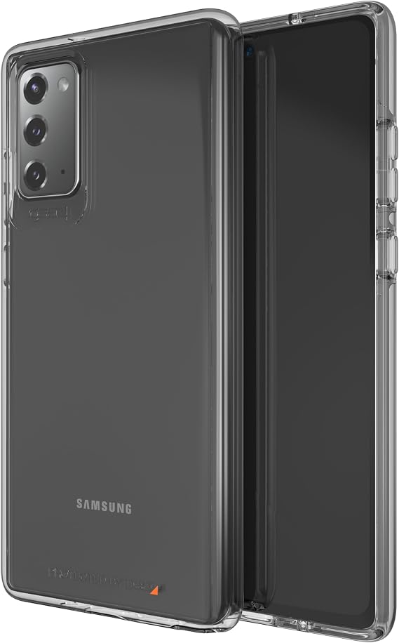 ZAGG Gear4 Crystal Palace Phone Case Compatible with Samsung Galaxy Note 20 Case, Advanced Impact Protection with Integrated D3O Technology, Anti-Yellowing, Phone Cover Transparent