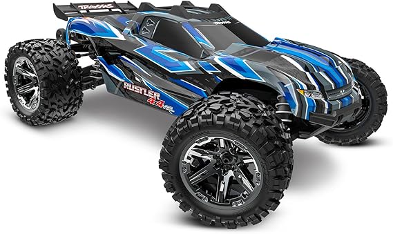 Traxxas Rustler 4X4 VXL Brushless RC Car, 1:13 Scale, Blue, Adult, Unisex, Off-Road Racing