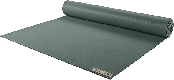 JadeYoga Harmony Yoga Mat - Durable & Thick Gym Fitness Mat, Non-Slip Natural Rubber Yoga Mat - Home Exercise & Stretching Mat, Workout Mat - Yoga, Pilates & Meditation for Women & Men