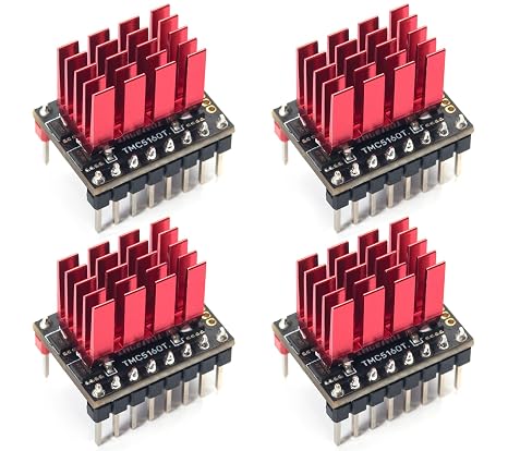 BIGTREETECH TMC5160T V1.0 SPI Stepper Motor Driver Ultra-Silent Drivers Support SPI with Heatsink for Manta M8P/Octopus/Octopus Pro/SKR 3/SKR 3 EZ/SKR Pro 3D Printer Control Board (4 PCS)