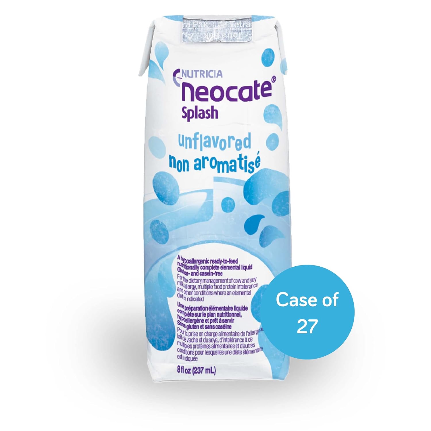 Nutricia Neocate Splash - Ready-to-Feed Hypoallergenic, Amino Acid-Based Toddler and Junior Formula- 8 fl oz Case of 27