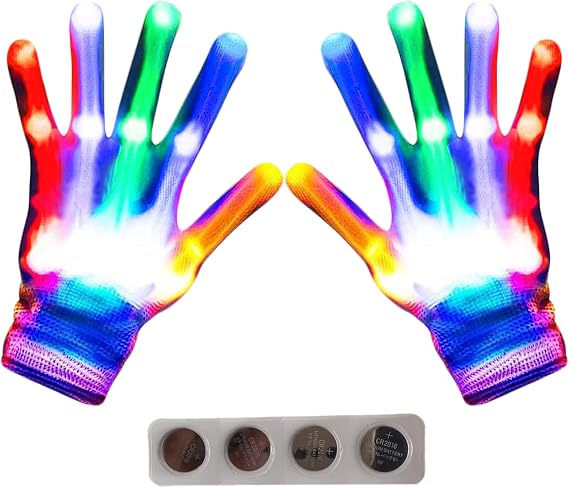Kids Toys LED Light Up Gloves Cool Toys Gifts Christmas Halloween Costumes