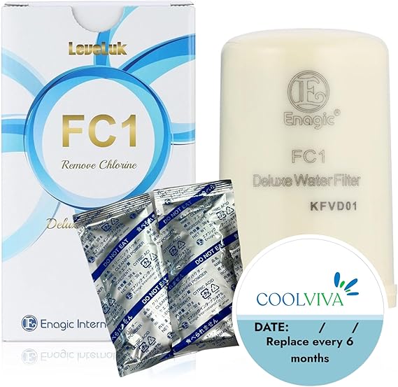 Water Filter Replacement Kit FC1 replaces the Enagic Leveluk F8 and HG-N filters on K8, SD501, and JRIV machines. Includes 1 FC1 Water Filter, 2 Cleaning Powder, 1 Reminder