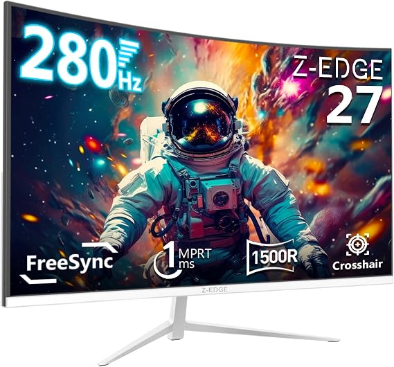 Z-Edge 27 Inch Curved 1500R Gaming Monitor 280Hz 1ms Full HD 1080p
