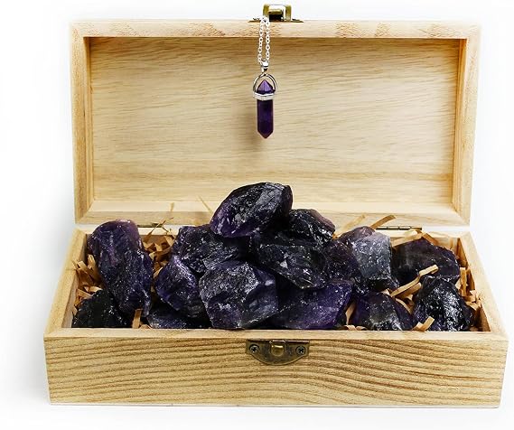 Amythestyst Crystals,Amethyst Necklace,Crystals and Healing Stones (1LB)