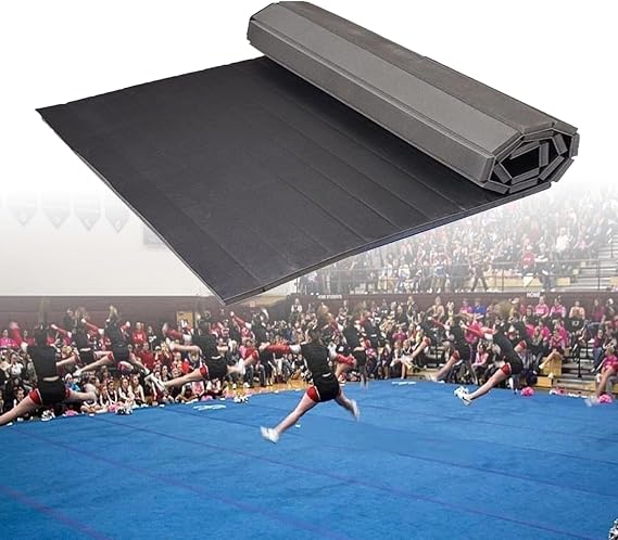 Training Floor Mat, Muscle Training, Gymnastics Mat, Morestling Mat, Soundproofing Mat, Folding, Compact, Gymnastics Mat, Soundproofing, Vibration Proofing, Exercise Mat, Indoor and Outdoor Use, MMA, Cheerleading, Fitness, Easy Setup