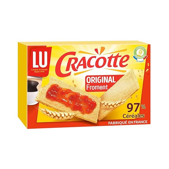 2 Boxes - Lu Cracottes Crisp Wheat Flour Slices Crackers 8.8 Oz
