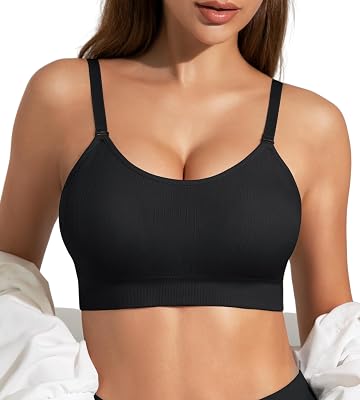 Padded Bralette Sports Bras for Women Pack No Underwire Adjustable Straps Low Back Bra Sleep Bras Lounge Bras for Women
