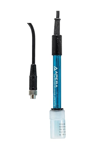 Apera Instruments, LLC-AI1312 Apera Instruments 201T-S pH/Temp. Electrode, 8-pin Connector, The Replacement Electrode for Apera 400/400S Series Portable Meters