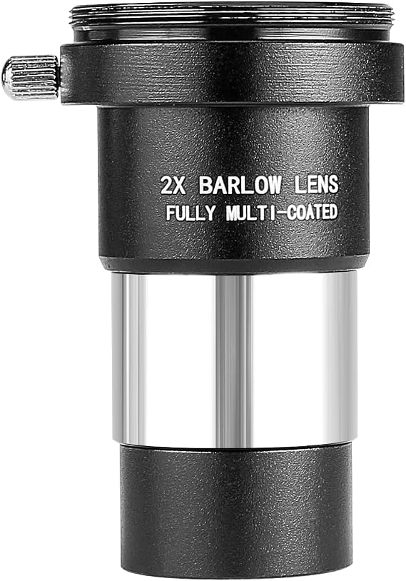 Celticbird 2X Barlow Lens 1.25 inch Telescope Accessory, Double The Magnification, 2X Magnification,Fully Multi-Coated Metal, 1.25 Telescope Accessory with M42 Thread
