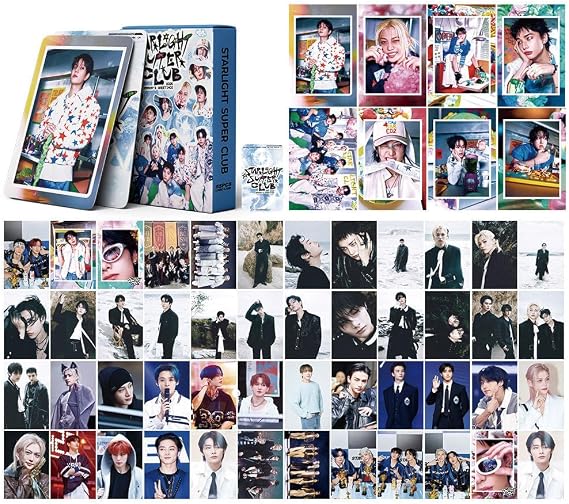 Stray Kids Photocard, Pack of 55 Stray Kids Lomo Cards, New Album Card, SKZ Photo Cards, Must-Have for Fans
