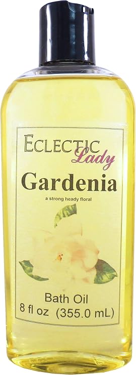 Gardenia Bath Oil, Scented Body Oil, Relaxing Bathing Oil, 8 oz