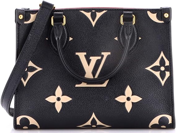 Pre-Loved OnTheGo Tote Bicolor Monogram Empreinte Giant PM, Black